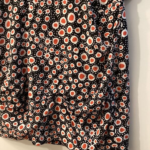 SALONI Brooke Batik Dot Dress Orange White Black Size M Women’s Designer Summer - Picture 8 of 15